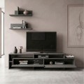 Έπιπλο τηλεόρασης Gara Megapap χρώμα ανθρακί 180x29,8x42εκ.