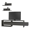 Έπιπλο τηλεόρασης Gara Megapap χρώμα ανθρακί 180x29,8x42εκ.
