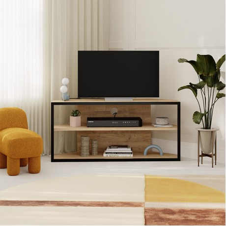 Έπιπλο τηλεόρασης γωνιακό Echo Megapap χρώμα sapphire oak 98x37x45εκ.