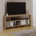 Thales Megapap corner melamine TV furniture in oak color 110x36x45cm.