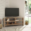 Thales Megapap corner melamine TV furniture in oak color 110x36x45cm.