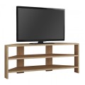 Thales Megapap corner melamine TV furniture in oak color 110x36x45cm.