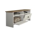 Έπιπλο τηλεόρασης Gradias Megapap χρώμα λευκό - sapphire oak 120x29,6x46,8εκ.