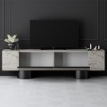 Έπιπλο τηλεόρασης Haven Megapap χρώμα travertine 180x30x50εκ.
