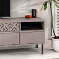 Έπιπλο τηλεόρασης Heaton Megapap χρώμα ανοιχτή μόκα 144,6x35,6x48,4εκ.