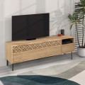Έπιπλο τηλεόρασης Heaton Megapap χρώμα φυσικό οξιάς 144,6x35,6x48,4εκ.