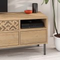 Έπιπλο τηλεόρασης Heaton Megapap χρώμα φυσικό οξιάς 144,6x35,6x48,4εκ.
