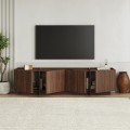 Lowen Megapap melamine tv stand in walnut milano color 180x35x46.2cm.