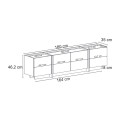 Έπιπλο τηλεόρασης Lowen Megapap χρώμα travertine 180x35x46,2εκ.