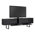Έπιπλο τηλεόρασης Luxe Megapap χρώμα black wood 180x30x50εκ.