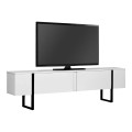 Luxe Megapap melamine TV furniture in white - black color 180x30x50cm.