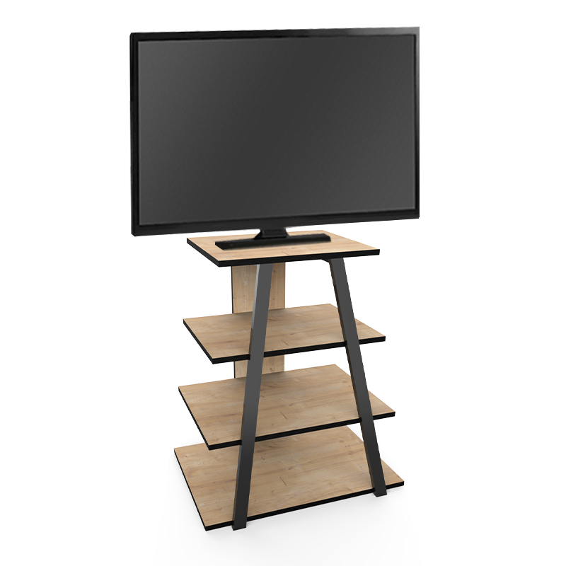 Lyno Megapap melamine TV stand in sapphire oak color 70.4x54x80cm.