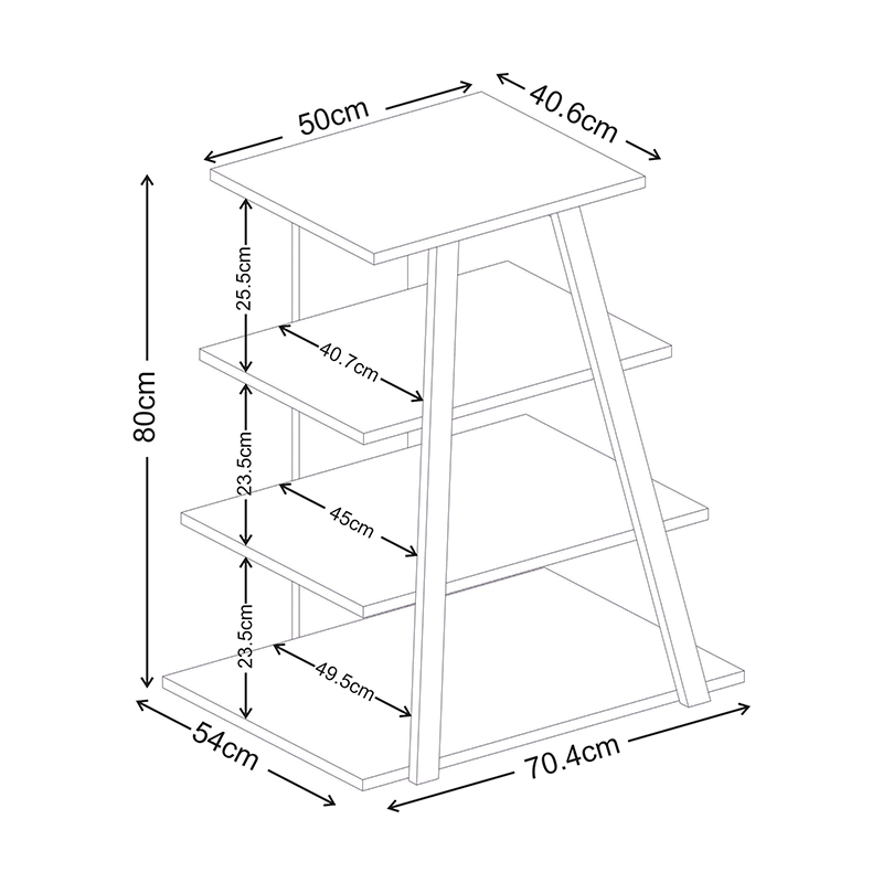 Lyno Megapap melamine TV stand in sapphire oak color 70.4x54x80cm.