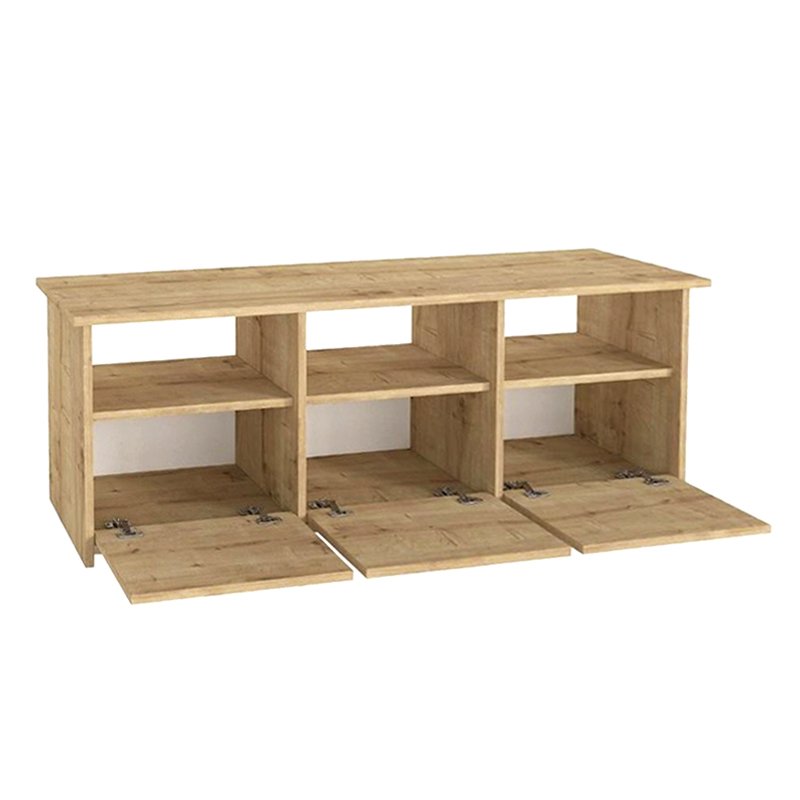 Έπιπλο τηλεόρασης Mahen Megapap χρώμα sapphire oak 140x35x49,8εκ.