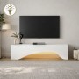 Έπιπλο τηλεόρασης Mara Megapap με LED χρώμα λευκό 150x31,4x40εκ.