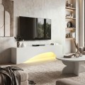Έπιπλο τηλεόρασης Mara Megapap με LED χρώμα λευκό 150x31,4x40εκ.