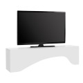 Έπιπλο τηλεόρασης Mara Megapap με LED χρώμα λευκό 150x31,4x40εκ.