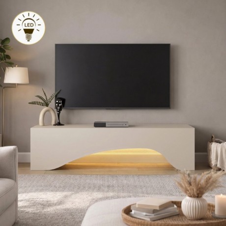 Mara Megapap melamine tv furniture in sandstone color 150x31.4x40cm.