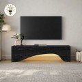 Έπιπλο τηλεόρασης Mara Megapap με LED χρώμα sencron black 150x31,4x40εκ.