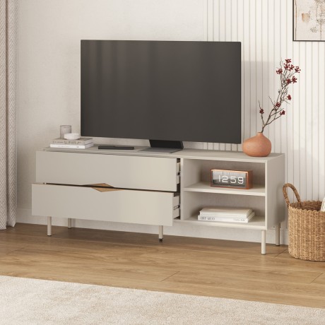 Marquise Megapap melamine tv stand in sandstone color 150x35x56cm.