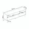 Έπιπλο τηλεόρασης Marquise Megapap χρώμα sandstone 150x35x56εκ.
