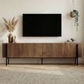 Nexus Megapap melamine TV stand in walnut color 180x30x45.5cm.