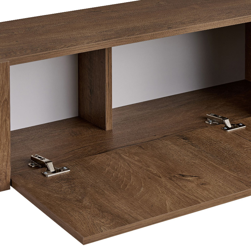 Nexus Megapap melamine TV stand in walnut color 180x30x45.5cm.