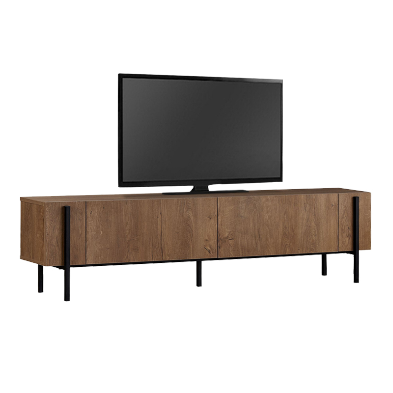 Nexus Megapap melamine TV stand in walnut color 180x30x45.5cm.