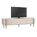Έπιπλο τηλεόρασης Nexus Megapap χρώμα travertine - χρυσό 180x30x45,5εκ.