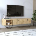 Έπιπλο τηλεόρασης Norfolk Megapap χρώμα φυσικό οξιάς 151x35x43εκ.