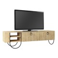 Έπιπλο τηλεόρασης Norfolk Megapap χρώμα φυσικό οξιάς 151x35x43εκ.