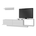 Έπιπλο τηλεόρασης Novara Megapap χρώμα λευκό 180x29,6x45εκ.