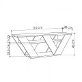 Pipralla Megapap melamine TV stand in light walnut color 110x30x40cm.