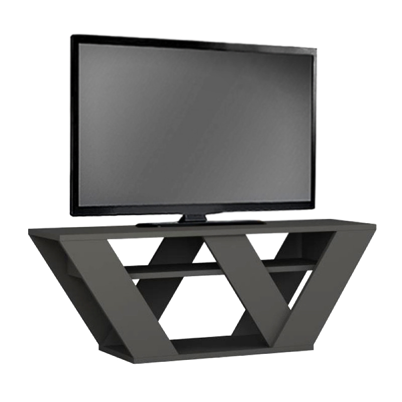 Έπιπλο τηλεόρασης Pipralla Megapap χρώμα ανθρακί 110x30x40εκ.