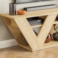 Έπιπλο τηλεόρασης Pipralla Megapap χρώμα φυσικό οξιάς 110x30x40εκ.