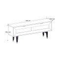 Sirona Megapap melamine TV stand in sapphire color 140x30x55cm.