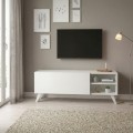 Έπιπλο τηλεόρασης Space Megapap χρώμα λευκό 120x35x42εκ.