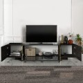 Veyron Megapap  melamine TV stand in black rebab - black marble effect color 180x32,3x45cm.