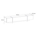 Veyron Megapap  melamine TV stand in black rebab - black marble effect color 180x32,3x45cm.