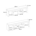 Έπιπλο τηλεόρασης Woodra Megapap χρώμα travertine 180x31,3x50,2εκ.