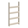 Montessori Megapap melamine wall bookshelf in cream color 60x10x120cm.