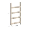 Montessori Megapap melamine wall bookshelf in cream color 60x10x120cm.