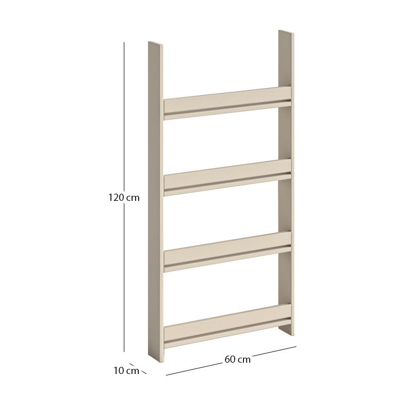 Montessori Megapap melamine wall bookshelf in cream color 60x10x120cm.