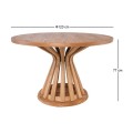 FABIO Round Dining Table D120cm Natural