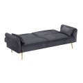 FLICK Sofa-Bed 3-Seater / Velure Grey Fabric