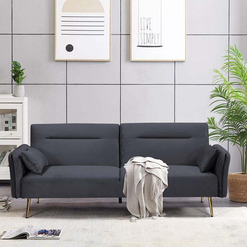 FLICK Sofa-Bed 3-Seater / Velure Grey Fabric