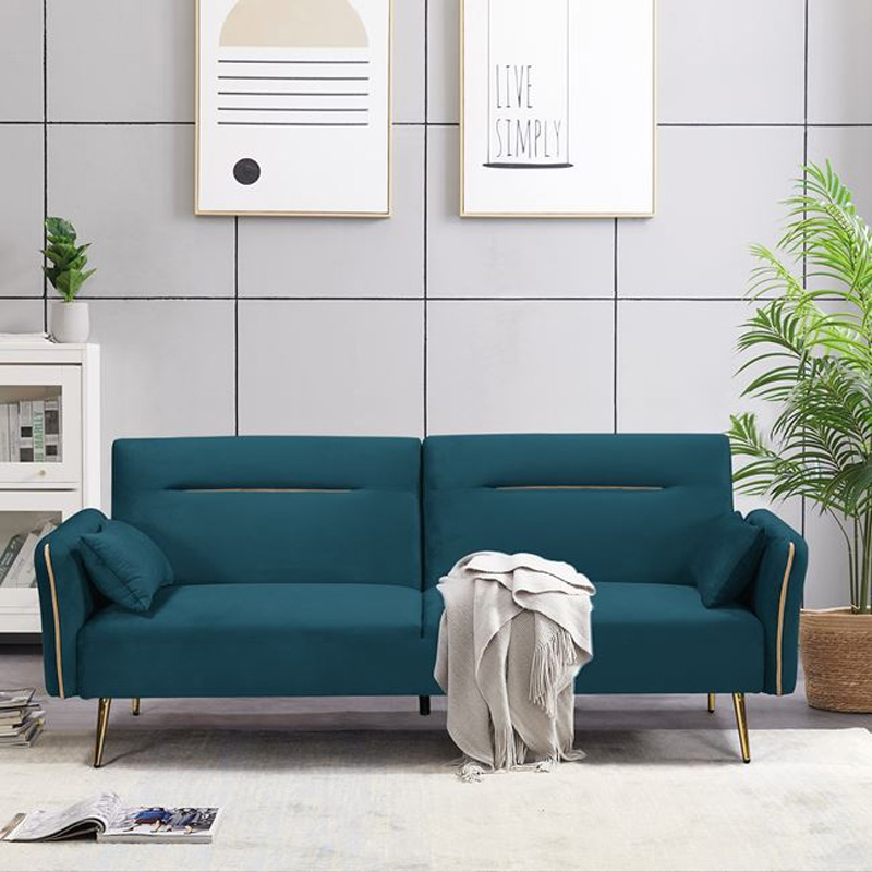 FLICK Sofa-Bed 3-Seater / Velure Petrol Fabric