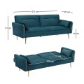 FLICK Sofa-Bed 3-Seater / Velure Petrol Fabric