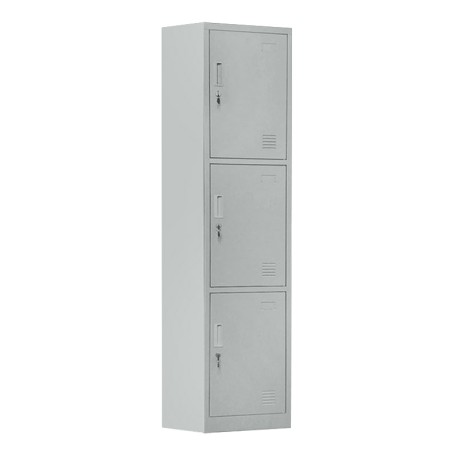 3-LOCKER Metal 38x45x185cm Grey