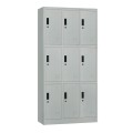 9-LOCKER (with shelves) Metal 90x40x185 Grey